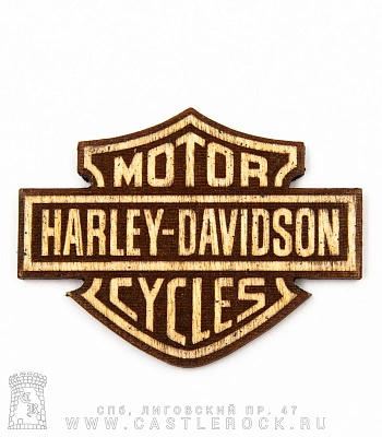 магнит деревянный harley-davidson