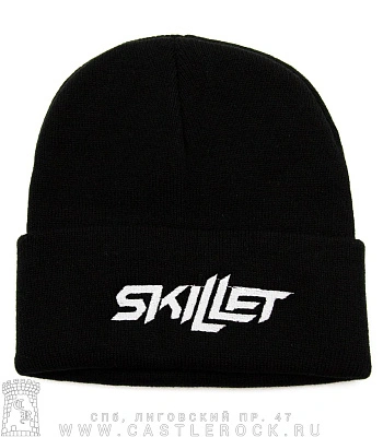 шапка с отворотом и вышивкой skillet