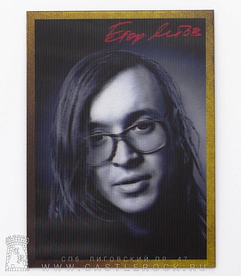 магнит прямоугольный 3d гражданская оборона егор летов (ч/б, голограмма)