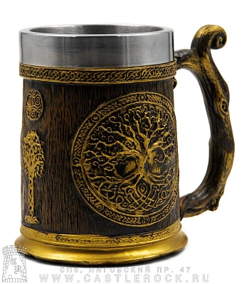 кружка древо жизни иггдрасиль (бронзовая)