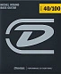 струны dunlop для бас-гитары никелированные dbn40100