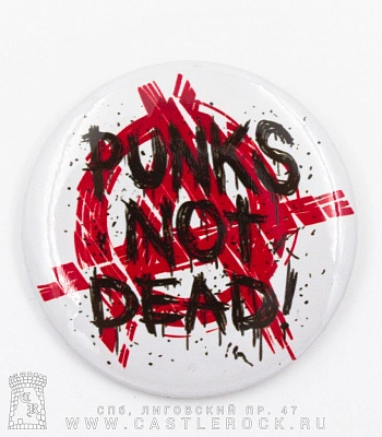 значок anarchy анархия punks not dead (большой)