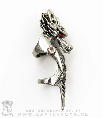 кольцо-коготь дракон (стразы)