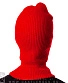 шапка балаклава вязаная (красная)
