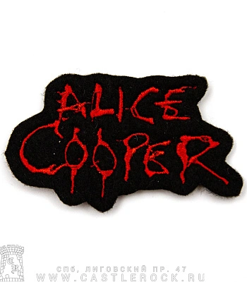 нашивка alice cooper (лого красное, вышивка)
