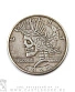 монета сувенирная крупная liberty череп "in god we trust"