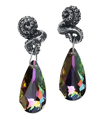 серьги alchemy gothic (алхимия готик) e409 kraken