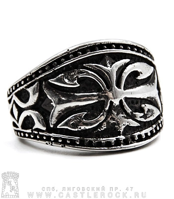 кольцо геральдическая лилия в орнаменте