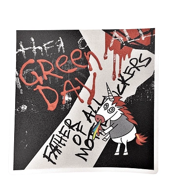 наклейка виниловая green day "father of all motherfuckers"