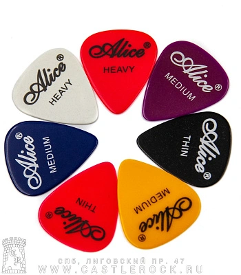 медиатор alice гладкий (thin, medium, heavy)