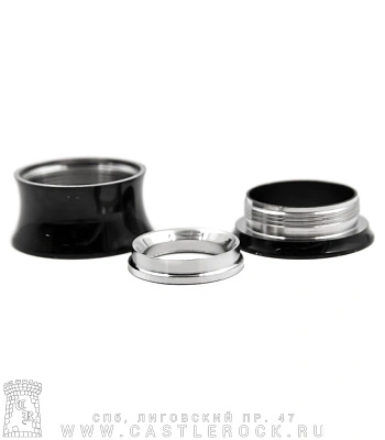 Тоннель Сталь Тонкостенный Черный (комбинированный, с внутренней резьбой) 16 мм