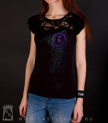 блуза роза череп "poison rose"