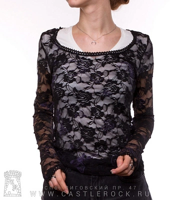 блуза ажурная с бабочками (фиолетовыми) punk rave