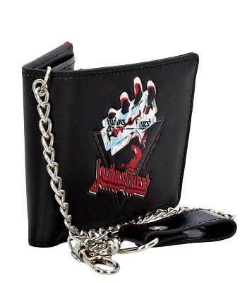 портмоне с цепью фирменное judas priest "british steel"