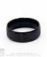 кольцо стальное черное (матовое, скошенная кромка, широкое)