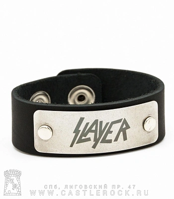 браслет кожаный slayer (широкий)