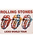 табличка rolling stones "licks world tour"