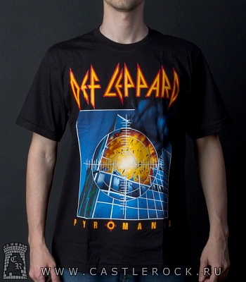 футболка def leppard "pyromania" (принт большой)