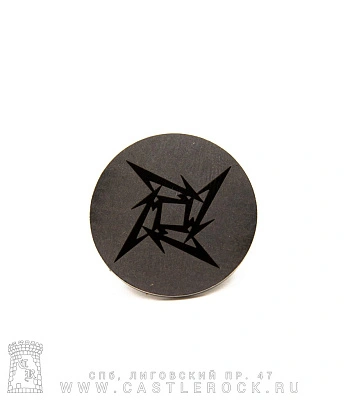 значок цанга с гравировкой metallica