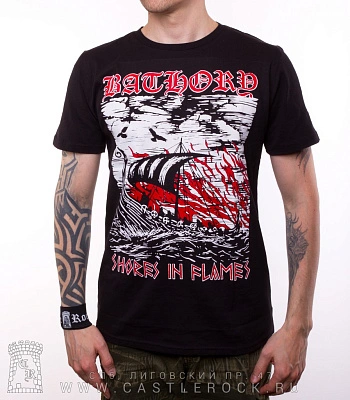футболка bathory "shores in flames"