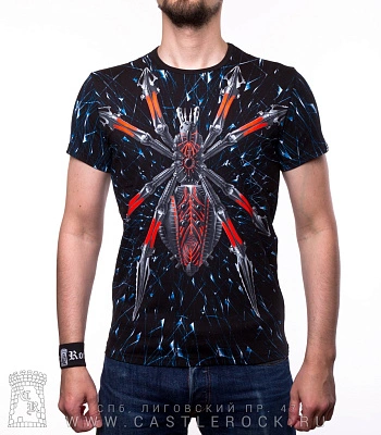 футболка кибер паук (полноформат, светится)
