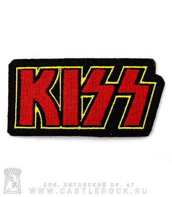 нашивка kiss (лого красное с желтым, вышивка)