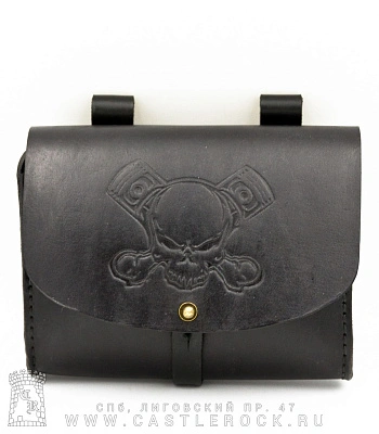 сумка на пояс череп и поршни