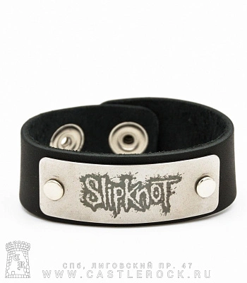 браслет кожаный slipknot (широкий)
