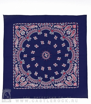 бандана классика синяя темная (огурцы красно-белые) бандана классика синяя темная (огурцы красно-белые)