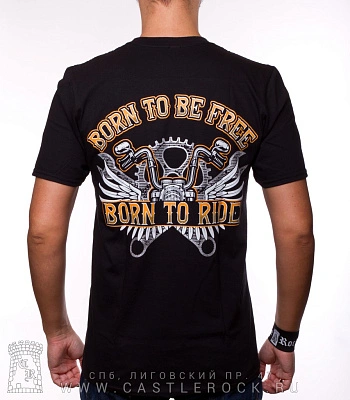 футболка байк "rebel pride-live to ride"