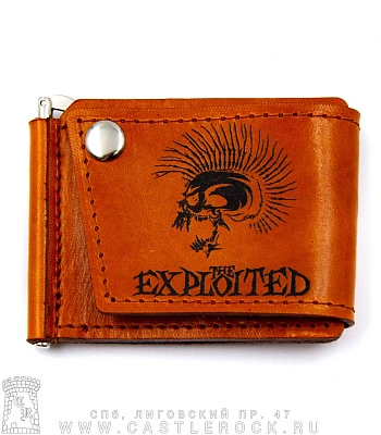 зажим для купюр с держателем карт exploited (гравировка, ручная работа)