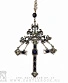 подвес alchemy gothic (алхимия готик) p566 the hanging cross of pressburg (камни синие)