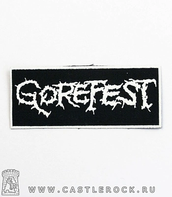 нашивка gorefest (лого белое)
