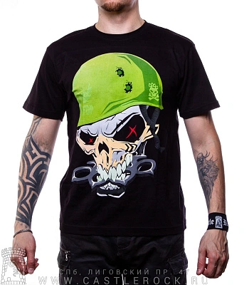 футболка five finger death punch (череп в каске)
