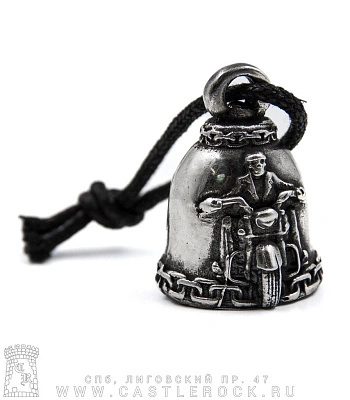колокольчик-оберег скелет байкера "ride it like you stole it"