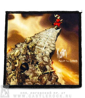 нашивка korn "follow the leader" (квадратная)
