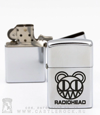 зажигалка с гравировкой radiohead