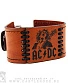 браслет кожаный с гравировкой ac/dc