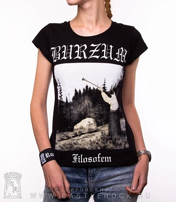 женская футболка burzum "filosofem" (сепия)