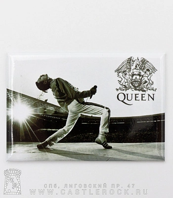 магнит прямоугольный queen freddie mercury "bohemian rhapsody" (ч/б)