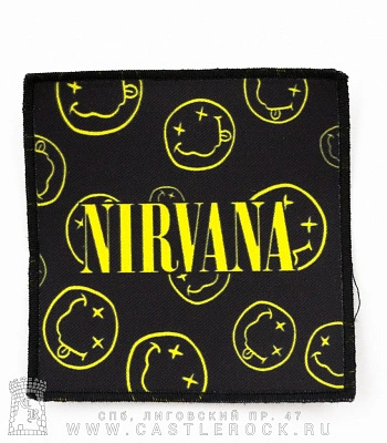 нашивка nirvana (смайлы, квадратная)