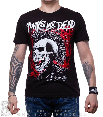 футболка anarchy анархия punks not dead (скелет панк)