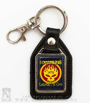 брелок прямоугольный на подкладке offspring "conspiracy of one"