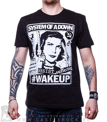 футболка system of a down "resist, suffering, #wakeup"