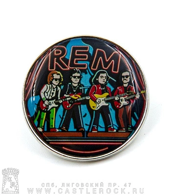 значок цанга r.e.m. (группа с гитарами, круглый)