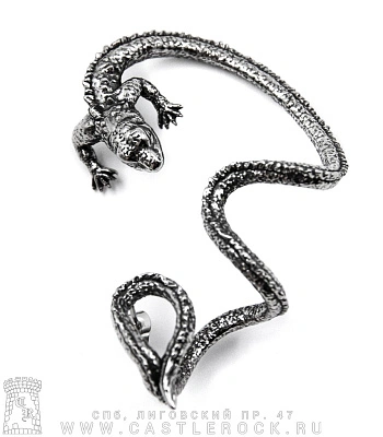 серьга кафф игуана