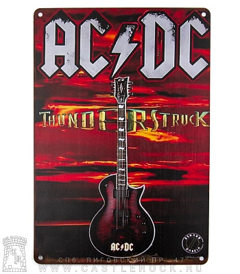 табличка ac/dc "thunderstruck"