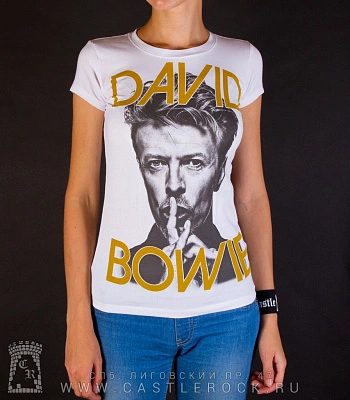 женская футболка david bowie (белая)