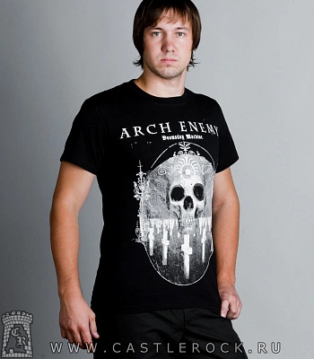футболка arch enemy "doomsday machine" (ч/б)