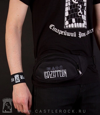 сумка на пояс с вышивкой led zeppelin